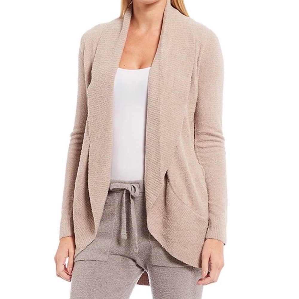 Barefoot Dreams CozyChic Lite® Circle‎ Cardigan in Taupe- Size Medium